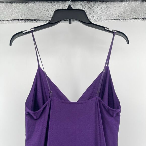 Zara Purple Satin Slip Maxi Dress Women’s Sleeveless Stretch Size Medium - Picture 9 of 14
